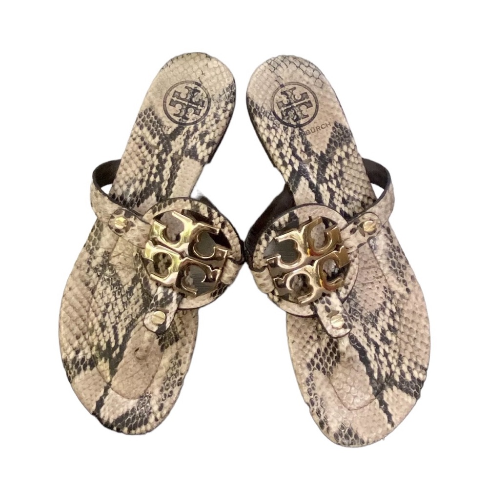 Tory Burch Miller  2 in Doria Snake Print size 9.5 GUC